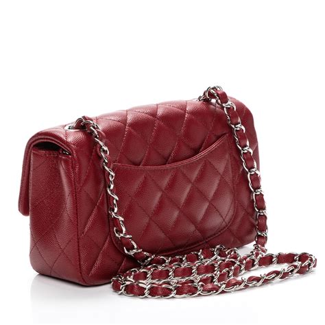 chanel mini rectangular caviar red|CHANEL Caviar Quilted Mini Rectangular Flap Red.